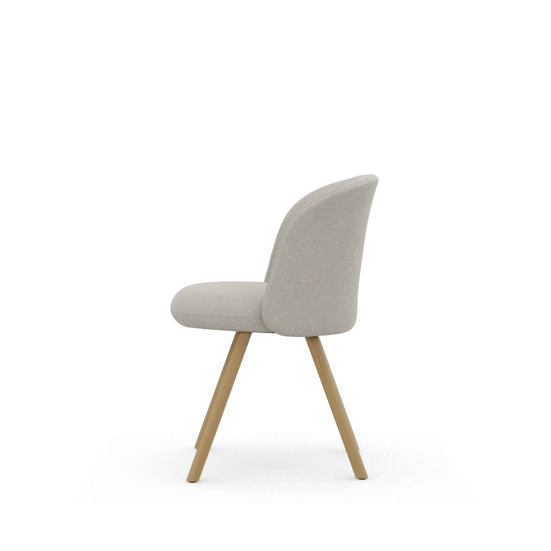 Mikado Side Chair stol, Nubia Ivory-pearl-natural oak Vitra