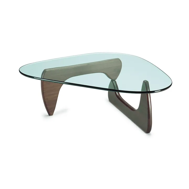 Noguchi coffee table soffbord glasskiva - Valnöt - Vitra