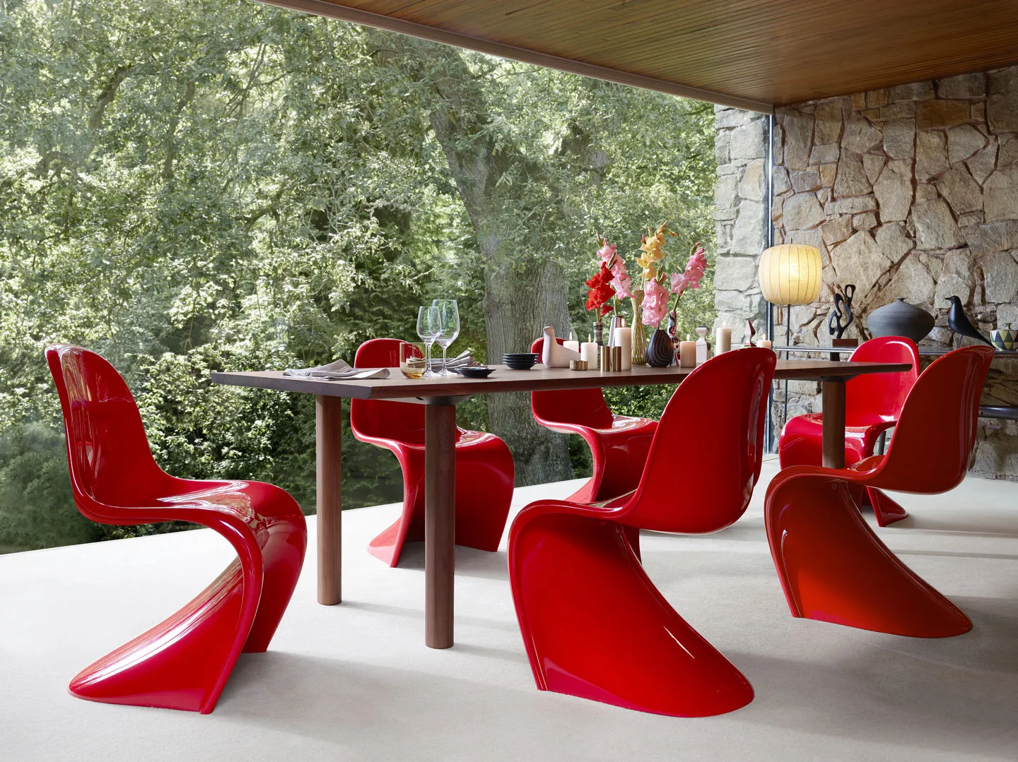 Panton chair classic stol, Black Vitra
