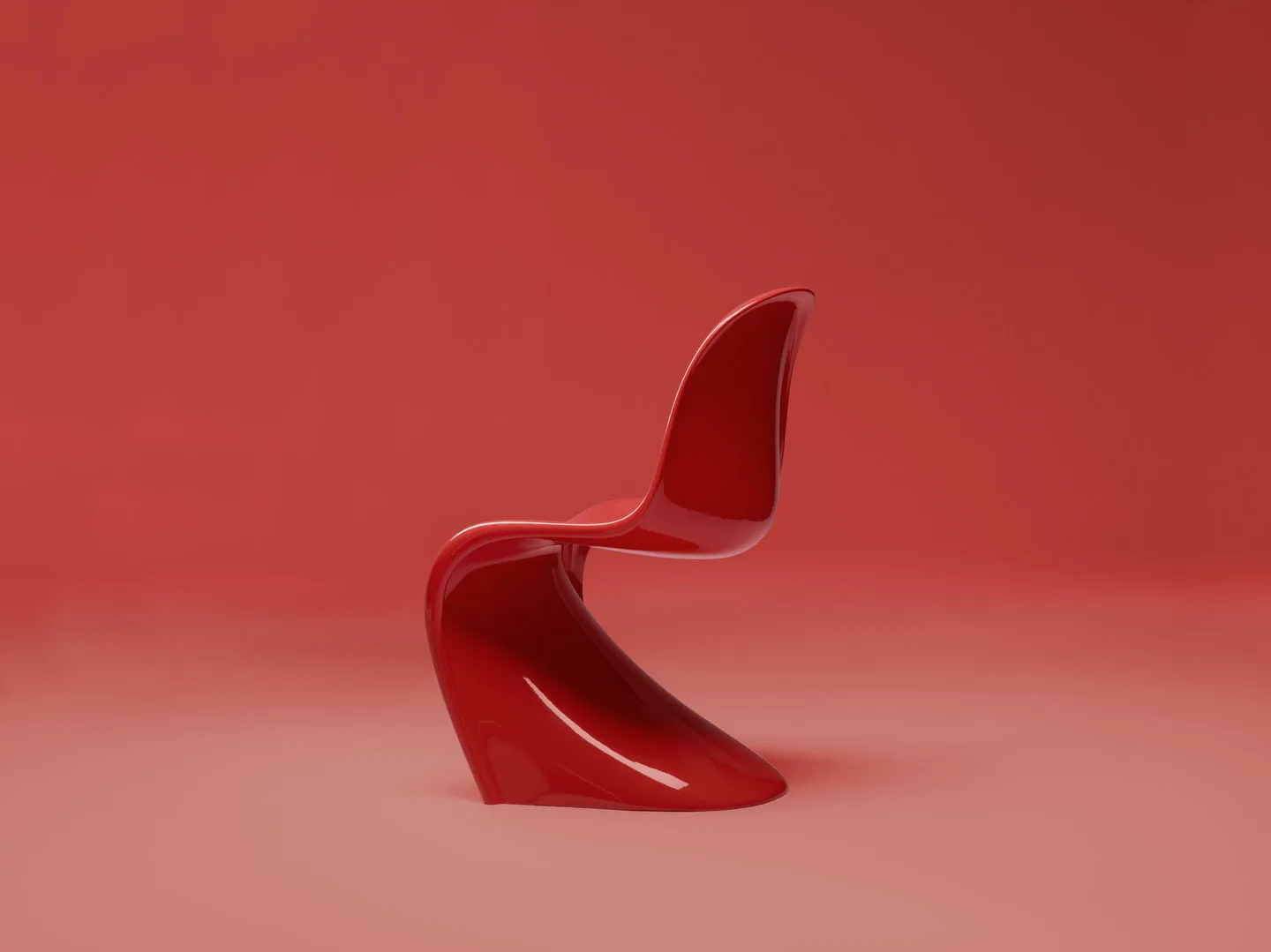 Panton chair classic stol, Red Vitra