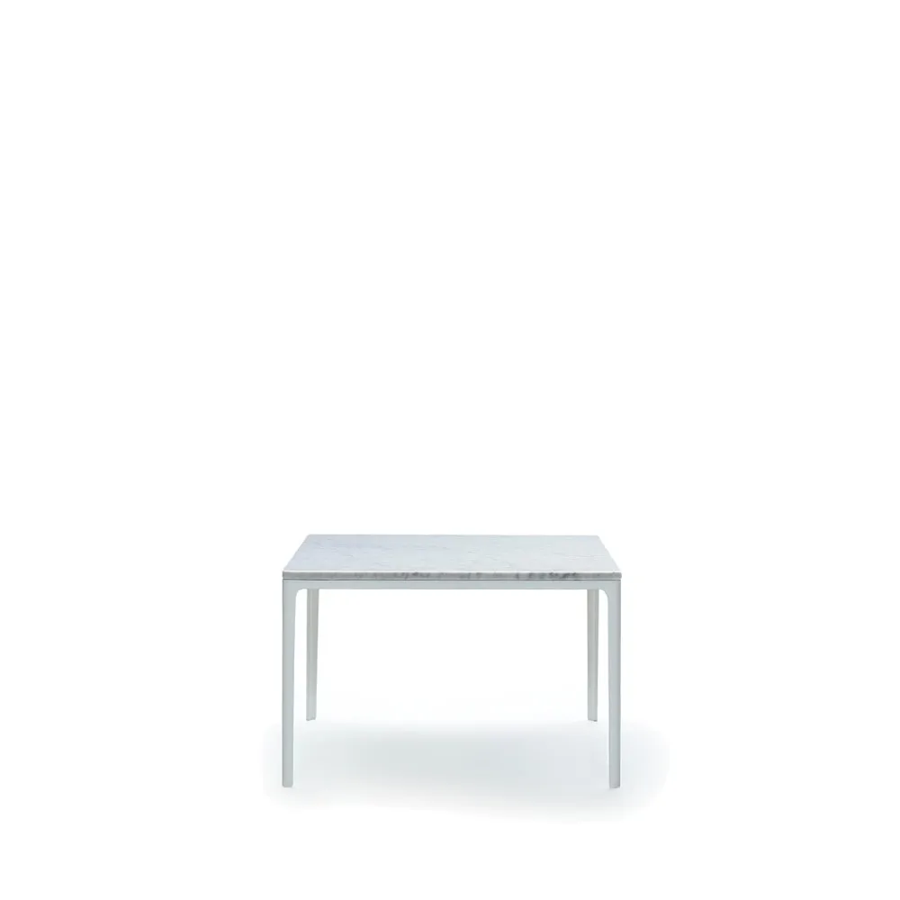 Plate table soffbord 41x41 cm, Marmor-Vita aluminiumben Vitra