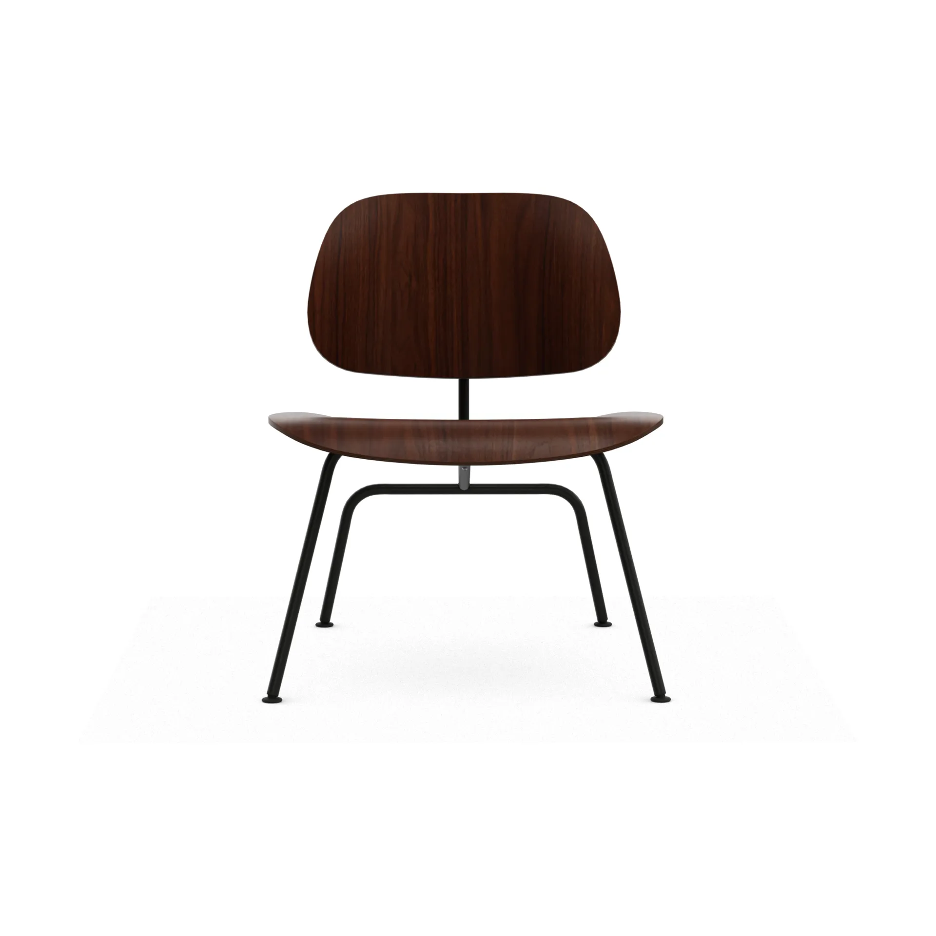 Plywood group LCM fåtölj, Valnöt-basic dark Vitra