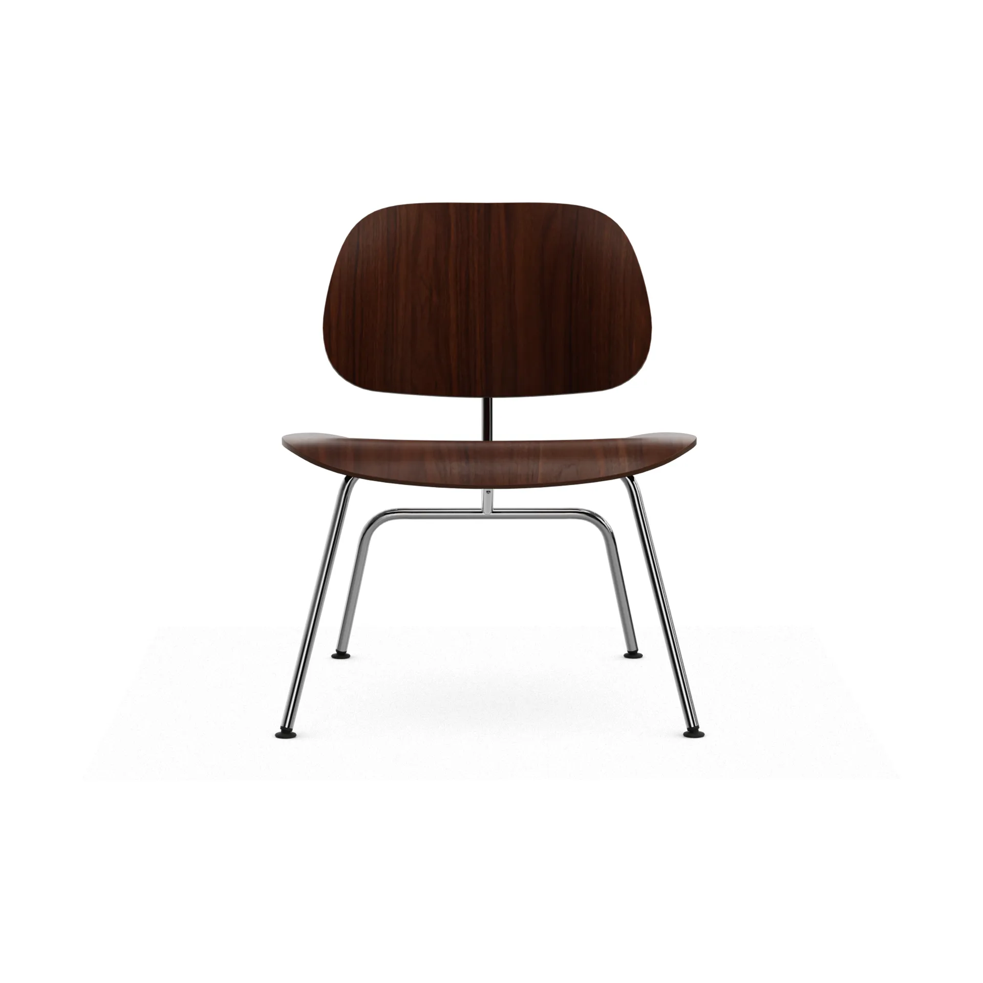 Plywood group LCM fåtölj, Valnöt-krom Vitra
