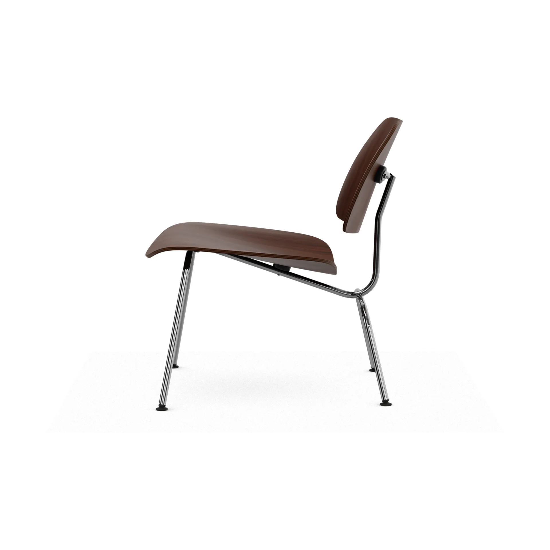 Plywood group LCM fåtölj, Valnöt-krom Vitra