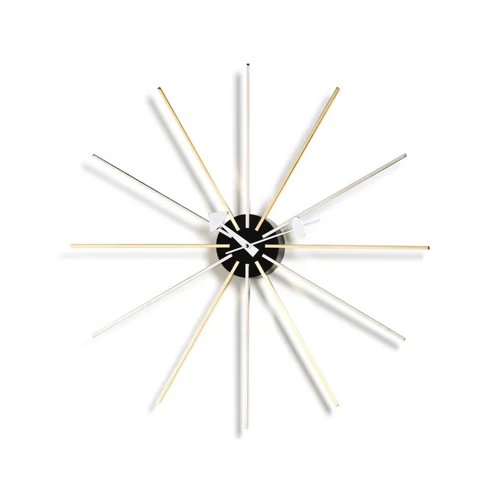 Star Clock väggklocka - Krom-Mässing - Vitra