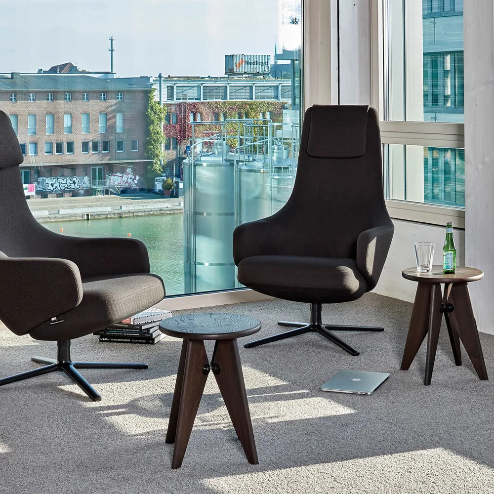 Tabouret Bois pall, Mörk ek Vitra