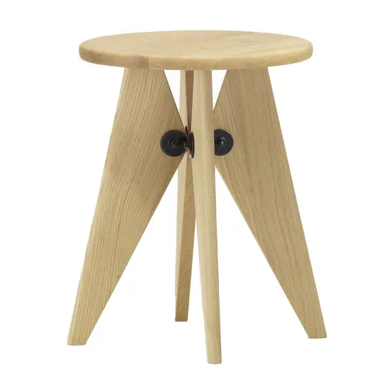 Tabouret Bois rund pall - Oljad ek, Ø35x45 cm - Vitra