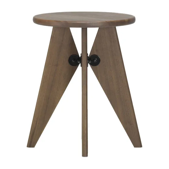 Tabouret Bois rund pall, Oljad valnöt, Ø35x45 cm Vitra