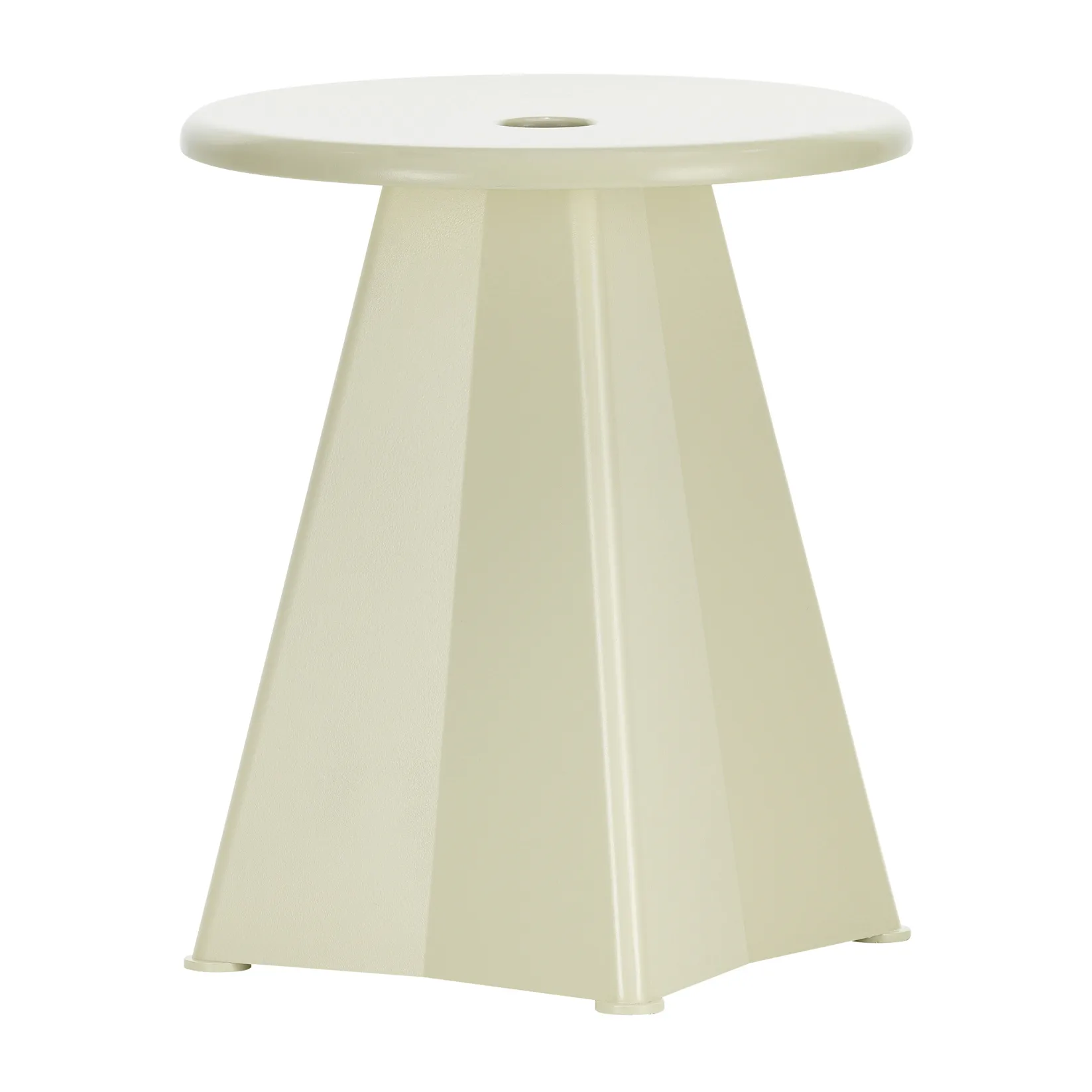 Tabouret Métallique pall, Blanc colombe (beige) Vitra