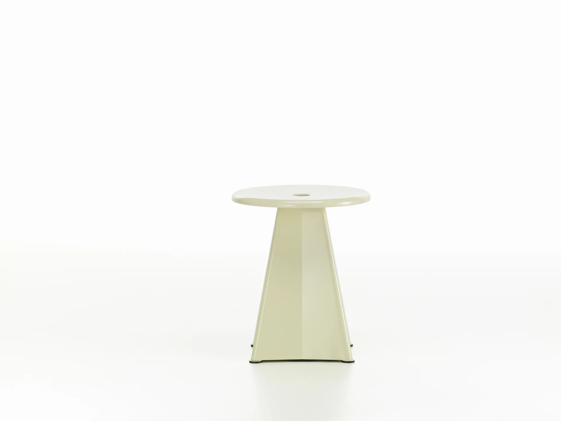 Tabouret Métallique rund pall, Blanc colombe (beige), Ø38x44,5 cm Vitra
