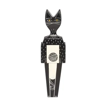 Wooden Dolls - Svart/vit, cat, small - Vitra