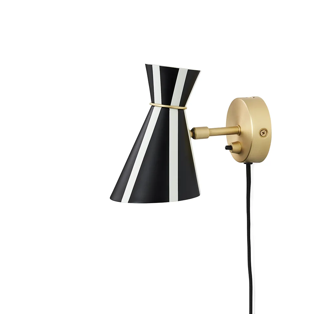 Bloom vägglampa, black noir/warm white, stripe Warm Nordic