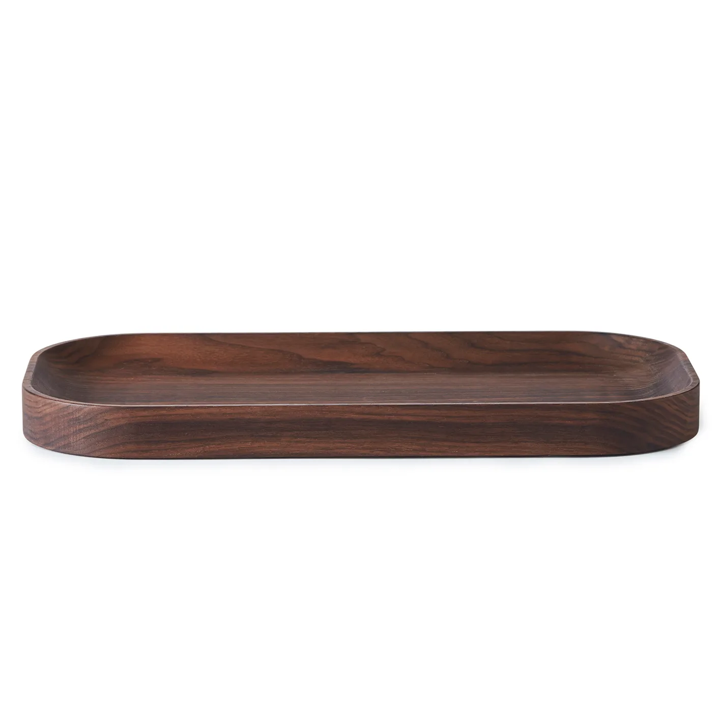 Carved Wood bricka oval, Valnöt Warm Nordic