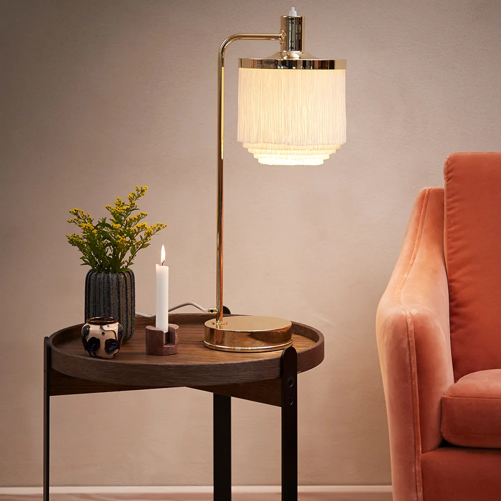 Fringe bordslampa, pale pink Warm Nordic