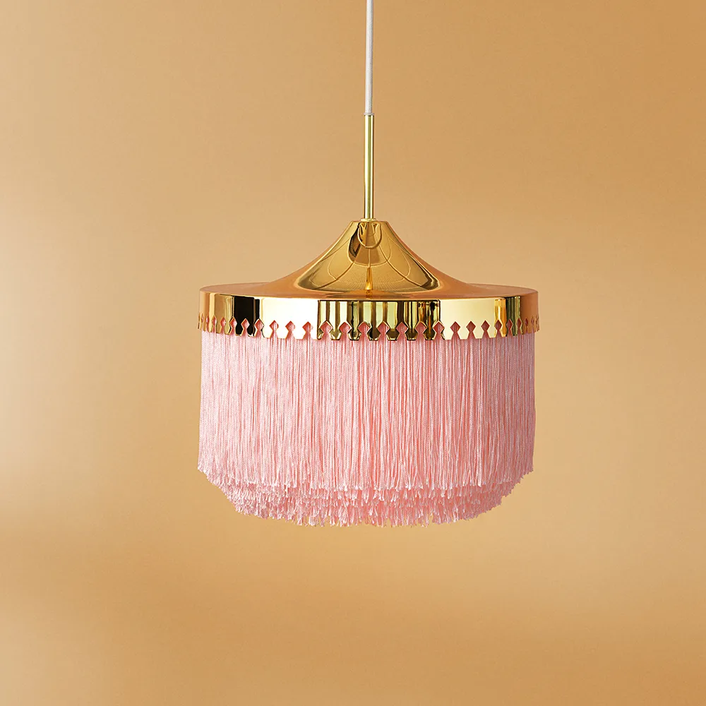 Fringe pendel, cream white, liten Warm Nordic