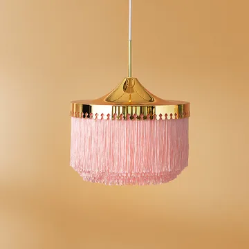 Fringe pendel - cream white, stor - Warm Nordic