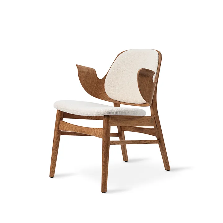 Gesture loungestol - tyg barnum24 cream, teakoljat ekstativ - Warm Nordic