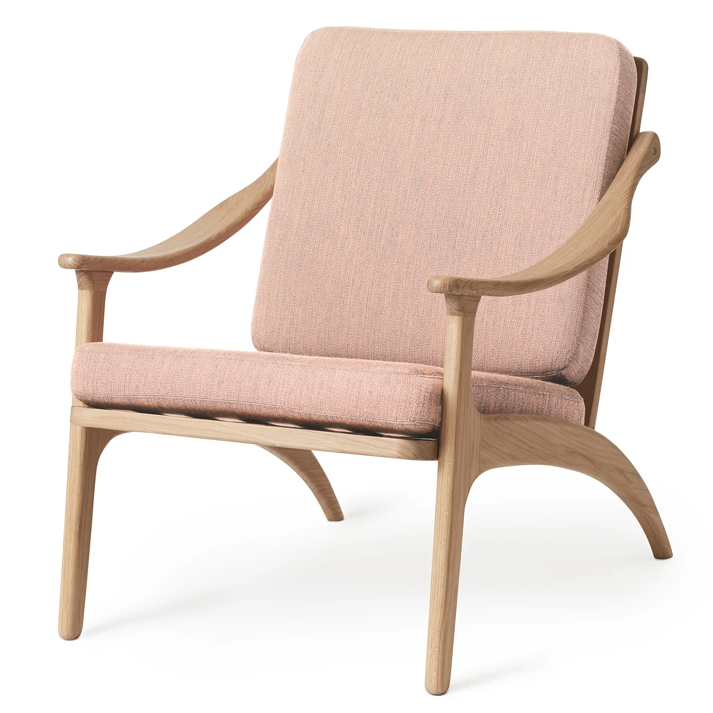 Lean Back Canvas fåtölj vitoljad ek, Pale rose Warm Nordic