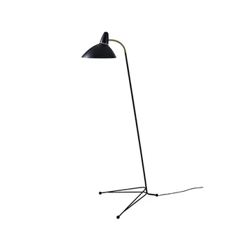 Lightsome golvlampa - black noir, mässingdetalj - Warm Nordic