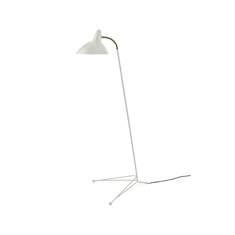 Lightsome golvlampa, warm white, mässingdetalj Warm Nordic