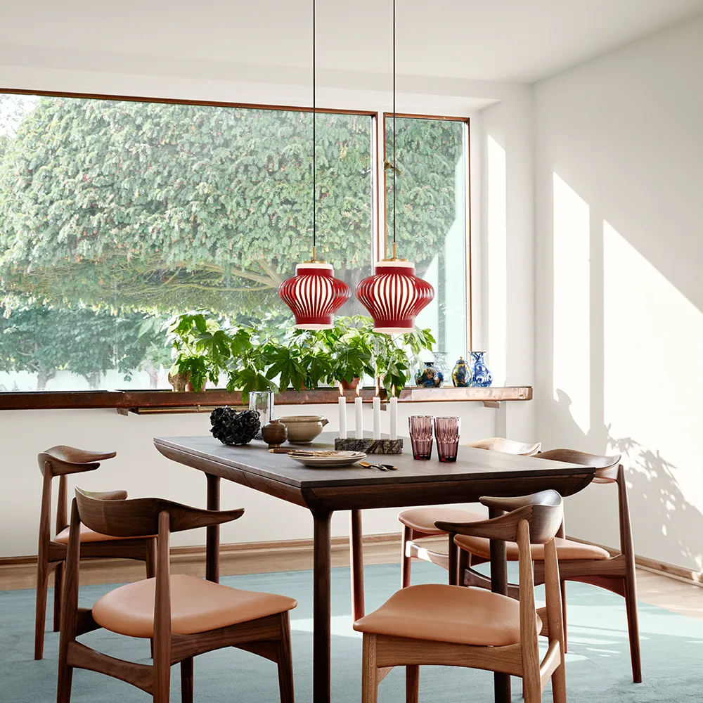 Opal Lamella pendel, red grape, sandblästrad opal Warm Nordic