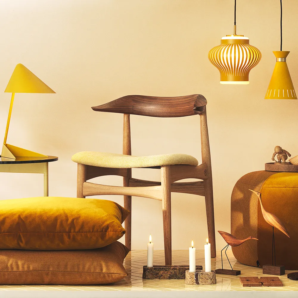 Opal Lamella pendel, Rusty red, sandblästrad opal Warm Nordic