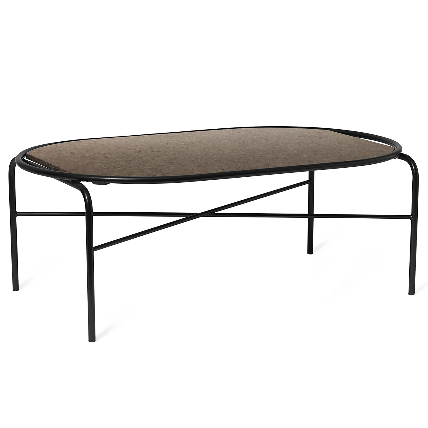 Secant ovalt soffbord granit, Antique brown Warm Nordic