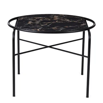 Secant soffbord marmor Ø60 cm - Black-gold - Warm Nordic