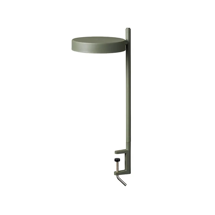 w182 Pastille c2 bordslampa - olive green, lång arm, klämfäste - Wastberg+