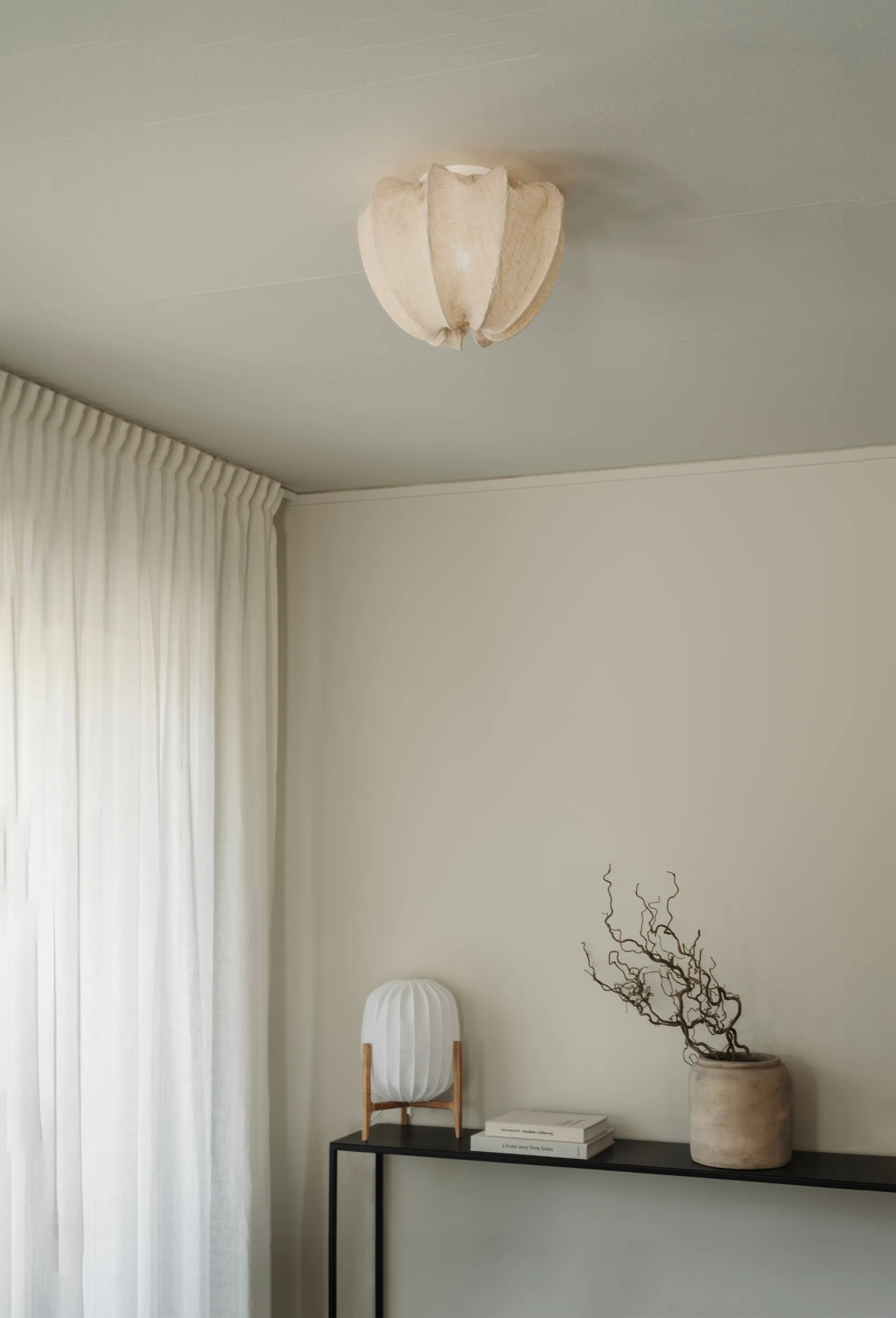 Anna plafond mini Ø30 cm, Natural linen Watt & Veke