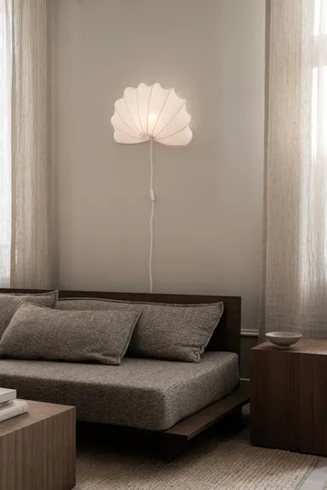 Anna vägglampa L 54 cm - White cotton - Watt & Veke