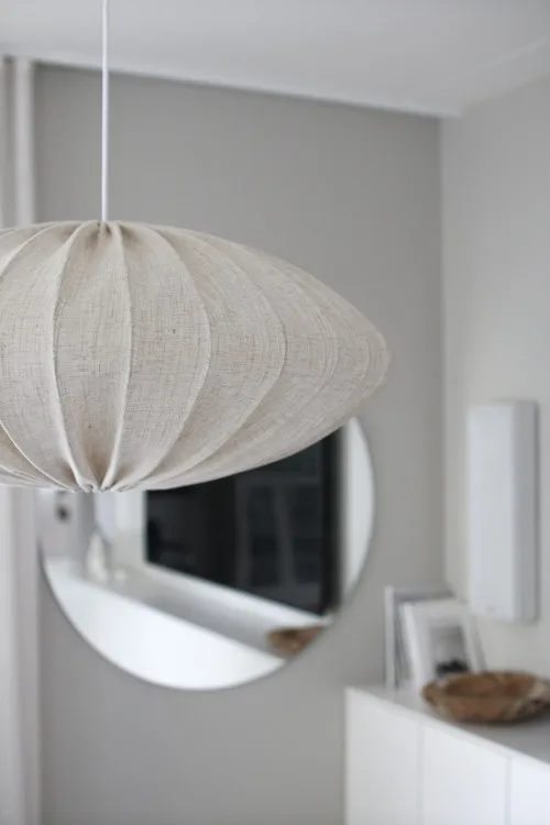 Ellipse lampskärm linne 80 cm, Natur Watt & Veke