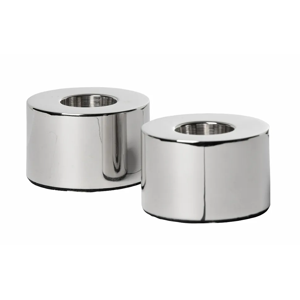 Helix ljusstake 2-pack, Blank krom Watt & Veke