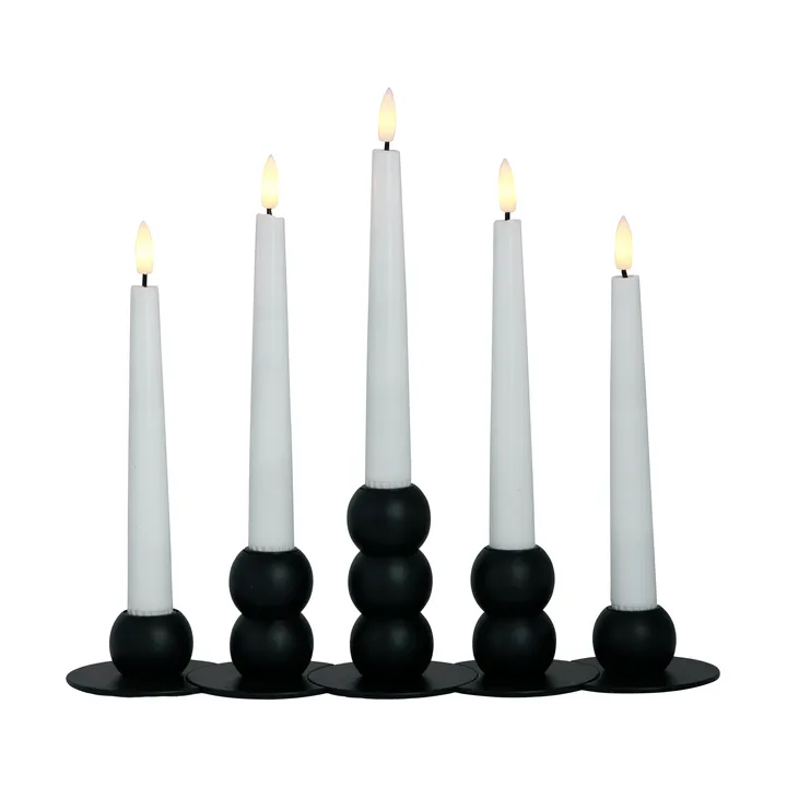 Lykke kombinerbar ljusstake inkl. 5 st LED-ljus - Black - Watt & Veke