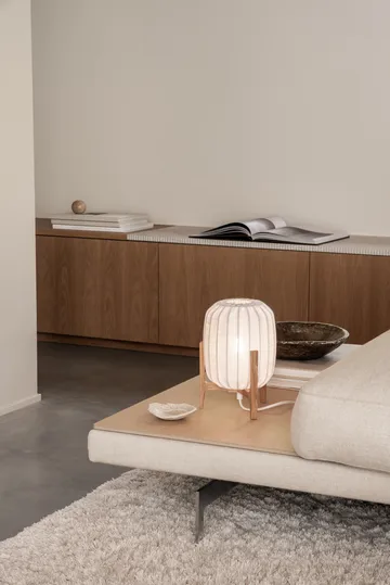Prisma bordslampa - Oak-White, Mini Ø16x24,3 cm - Watt & Veke