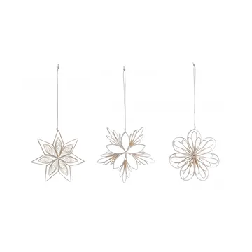 Star mix julhänge 3-pack - Vit - Watt & Veke