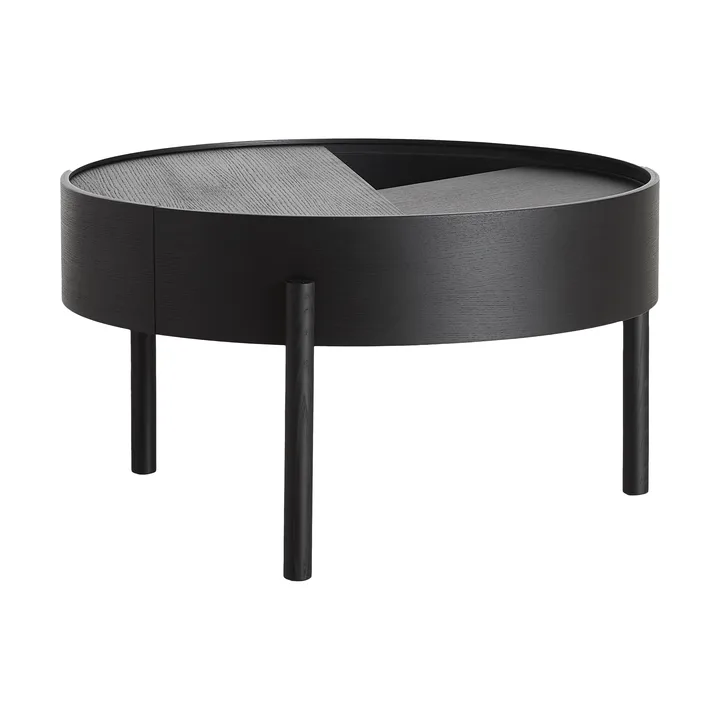 Arc soffbord Ø66 cm - svartmålad ask - Woud