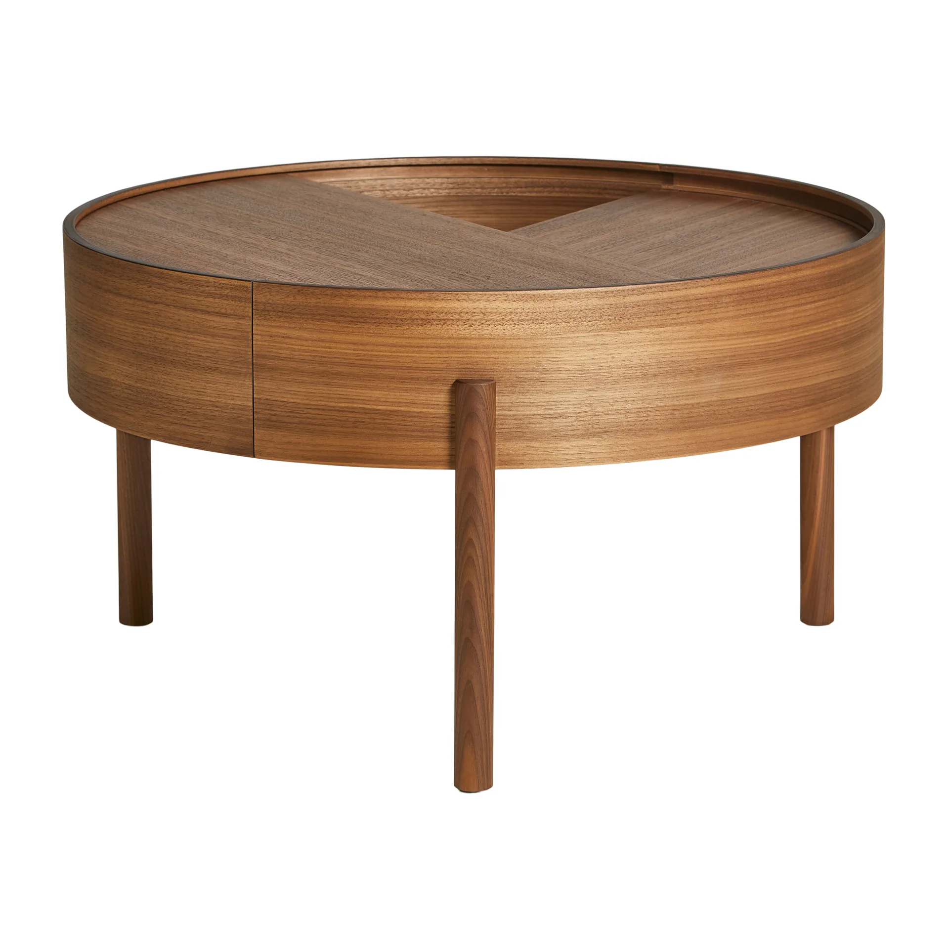 Arc soffbord Ø66 cm, Valnöt Woud