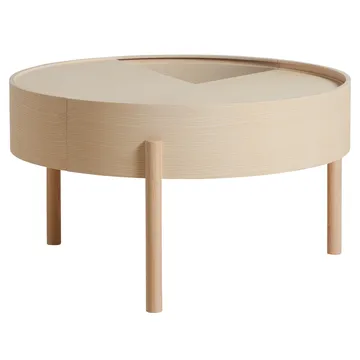 Arc soffbord Ø66 cm - vitpigmenterad ask - Woud
