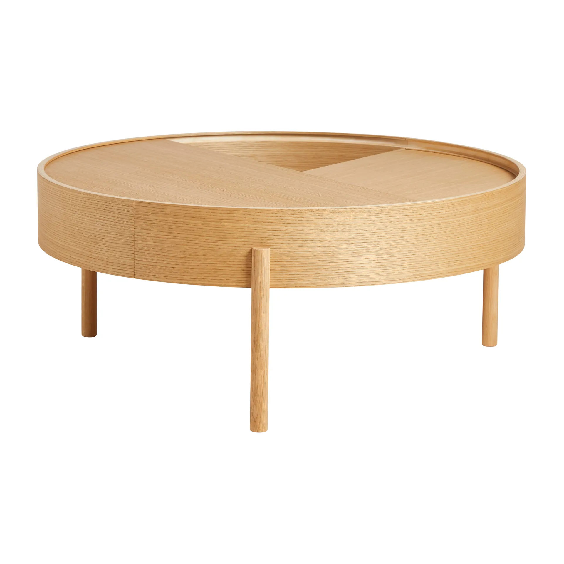 Arc soffbord Ø89 cm, Oljad ek Woud