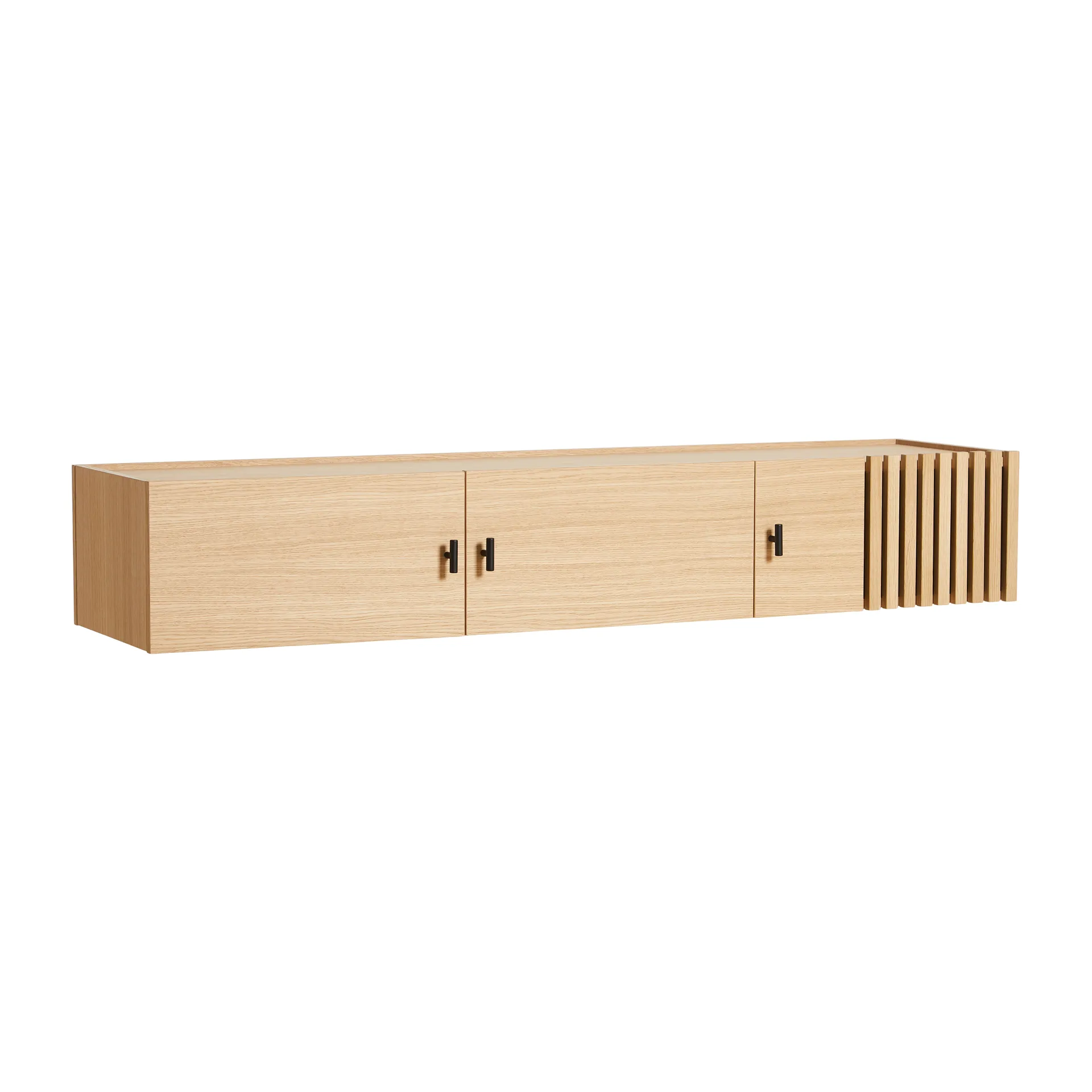 Array sideboard väggmonterad 150 cm, Vitpigmenterad ek Woud