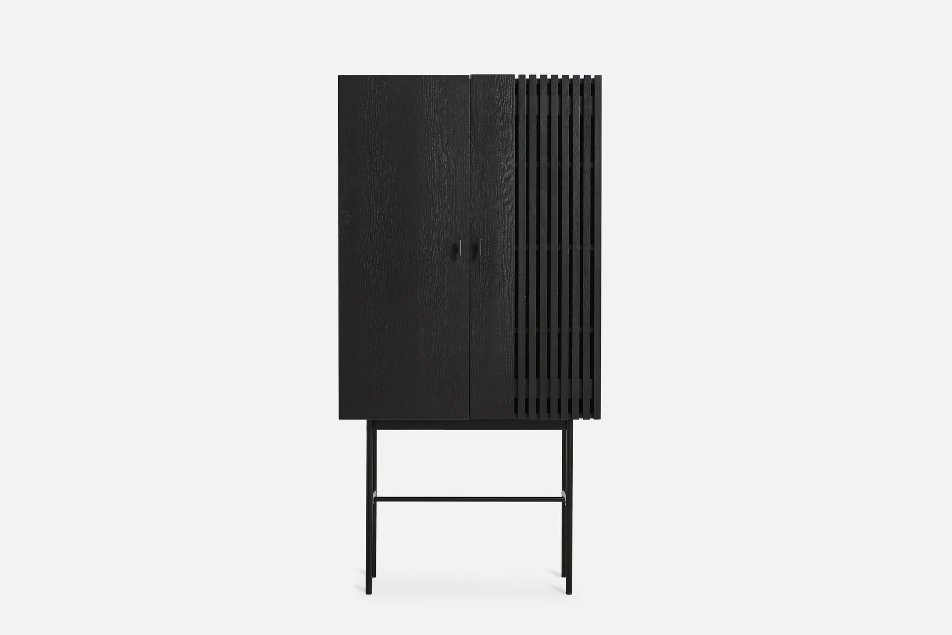 Array skåp, 80 cm, Svartmålad ek Woud