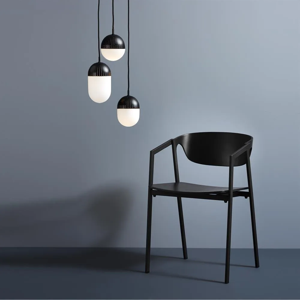 Dot taklampa medium, svart Woud