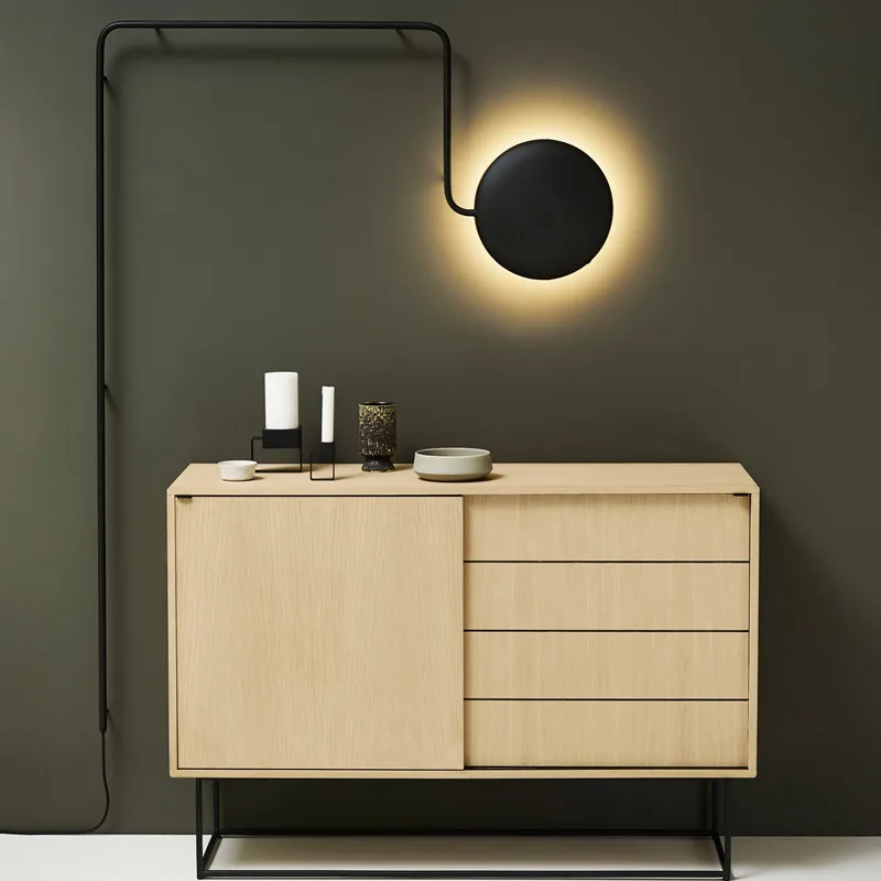 Mercury vägglampa, svart Woud