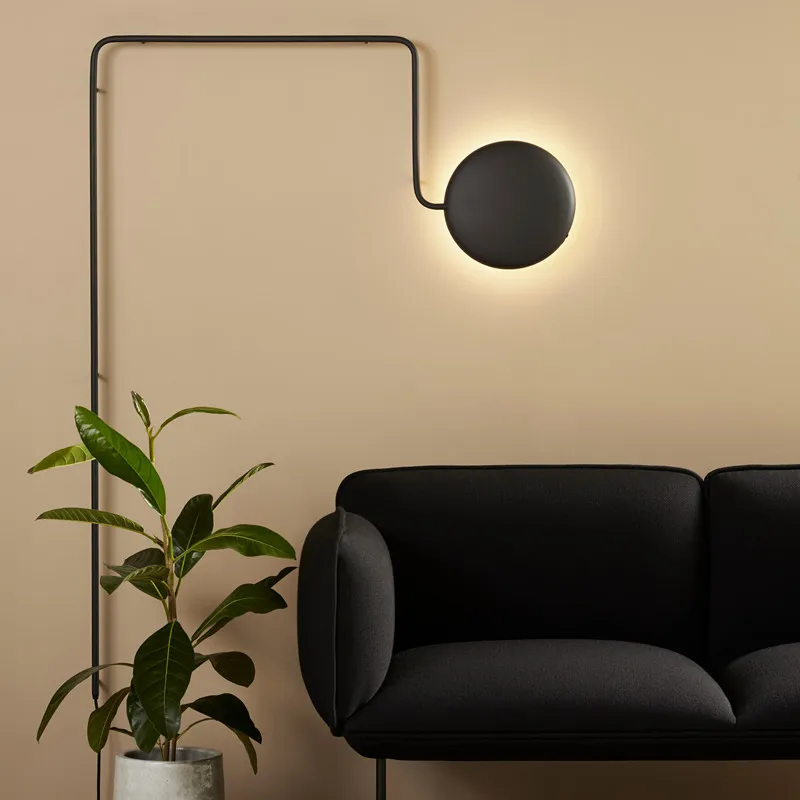 Mercury vägglampa, svart Woud