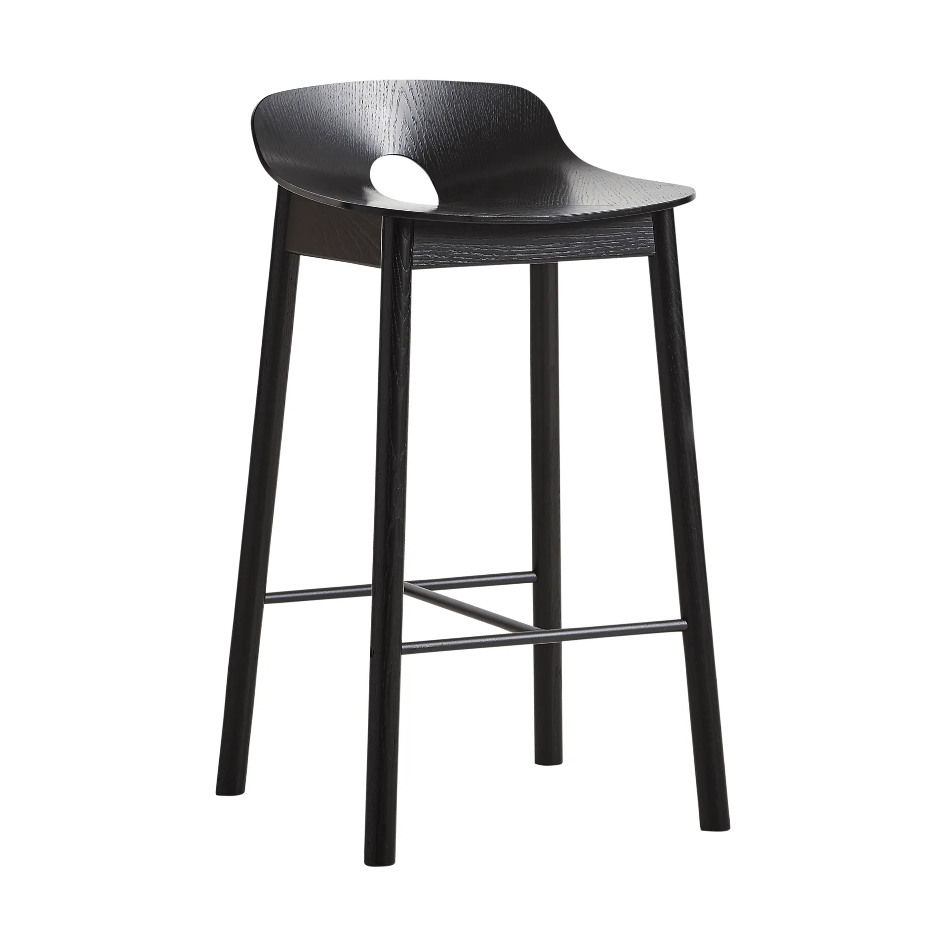 Mono barstol 65 cm, Svartmålad ek Woud