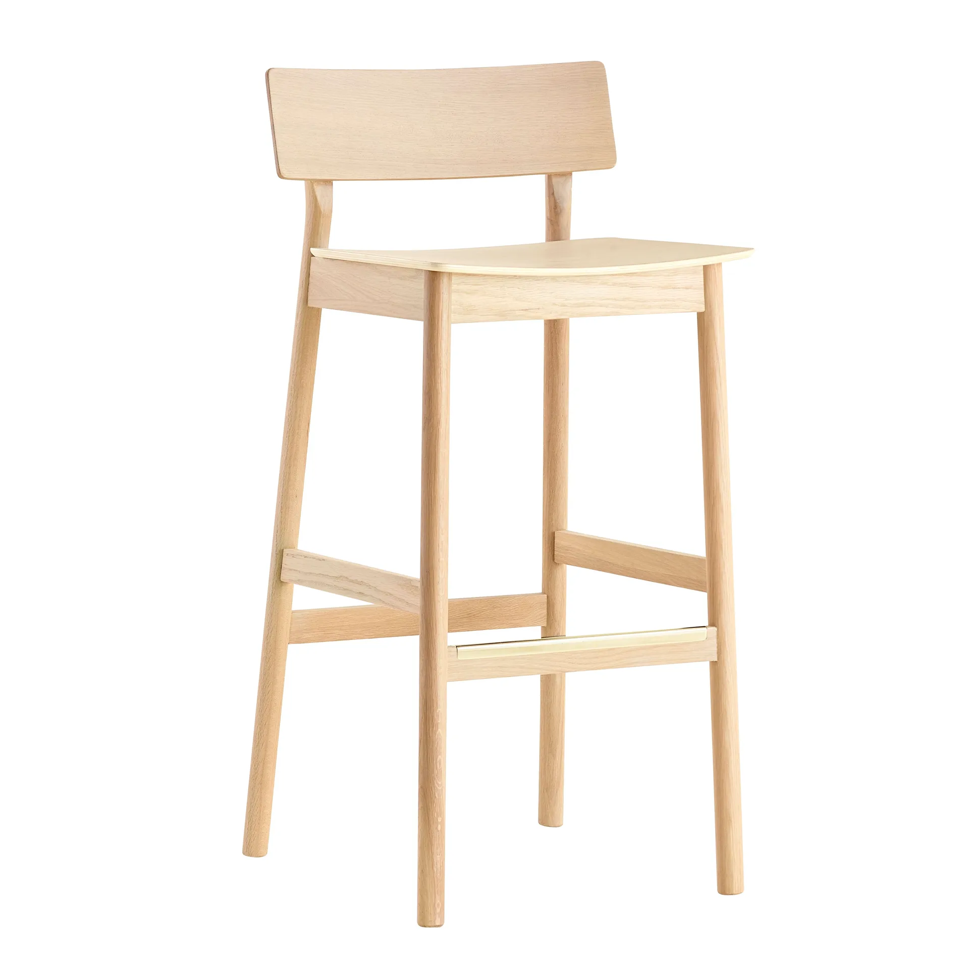 Pause barstol 75 cm, Vitpigmenterad ek Woud