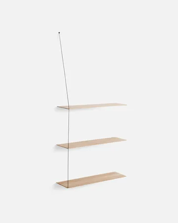 Stedge Add-on hylla - Vitpigmenterad ek-svart, 80 cm - Woud