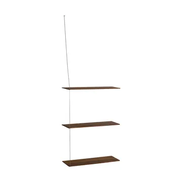 Stedge hylla - Rökt ek-borstat stål, 60 cm, 3 hyllplan - Woud