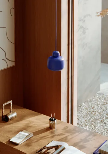Stone pendel opalglas - Cobalt blue - Woud